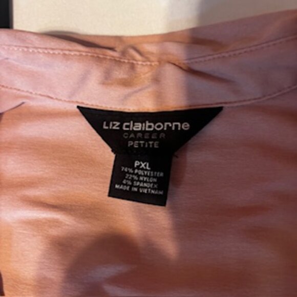 Liz Claiborne Career Button Up Blouse - Light Rose Pink - Size Petitie XL - Picture 7 of 7